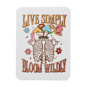 Einfach leben, Bloom Willy - Skelett & Pilze Magnet