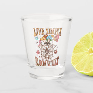 Einfach leben, Bloom Willy - Skelett & Pilze Schnapsglas