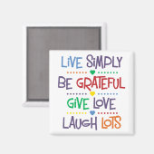 Einfach leben magnet (Vorderseite/Rückseite)