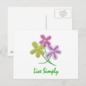 Einfach leben postkarte (Vorne/Hinten)