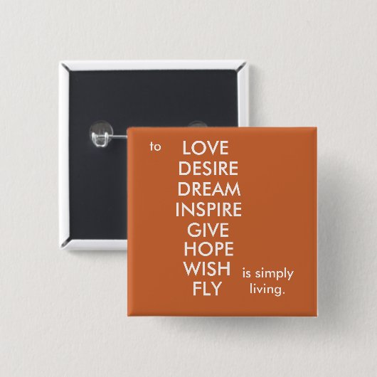 Einfach lebend button (Vorne & Hinten)