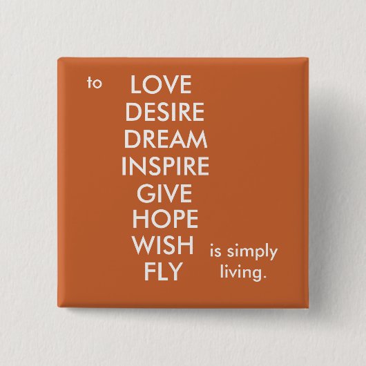 Einfach lebend button (Vorderseite)