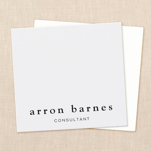 Einfach leicht grau Modernes, Berufliches Minimali Quadratische Visitenkarte