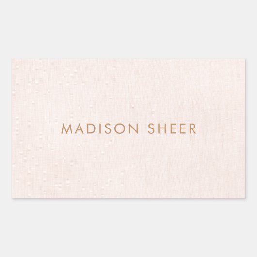 Einfach, leicht rosa Stilvoll Minimalistisch Rechteckiger Aufkleber (Vorderseite)