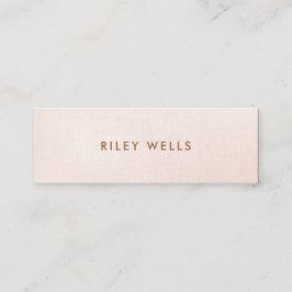 Einfach, leicht rosa, stilvoll und Minimalistisch. Mini Visitenkarte