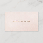 Einfach, leicht rosa, stilvoll und minimalistisch visitenkarte (Vorderseite)