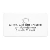 Einfach lesbare Rücksendeadresse für Monogramm (Vorne)