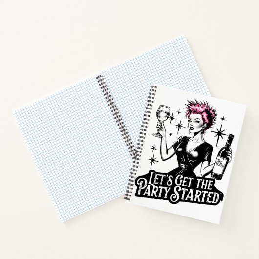 Einfach Let's get this Party Started - Notebook Notizblock (Innenseite)