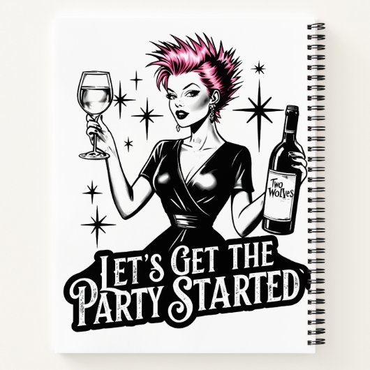 Einfach Let's get this Party Started - Notebook Notizblock (Rückseite)
