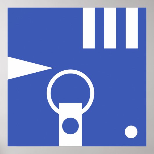 Einfach Letter & Icon ART + Ihre Farben & Ideen Poster (Vorne)