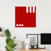 Einfach Letter & Icon ART + Ihre Farben & Ideen Poster (Heimbüro)