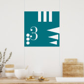 Einfach Letter & Icon ART + Ihre Farben & Ideen Poster (Küche)