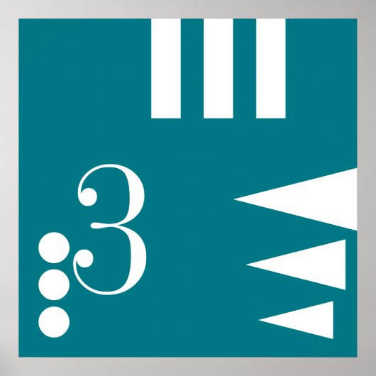 Einfach Letter & Icon ART + Ihre Farben & Ideen Poster (Vorne)