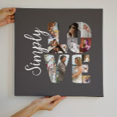 Einfach Liebe 16 Foto Collage Wedding Geschenk Leinwanddruck