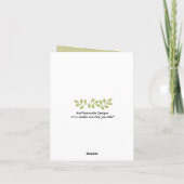 Einfach Liebe-Baum-freier Raum Notecard Karte (Rückseite)