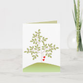 Einfach Liebe-Baum-freier Raum Notecard Karte (Vorderseite)