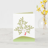 Einfach Liebe-Baum-freier Raum Notecard Karte (Gelbe Blume)