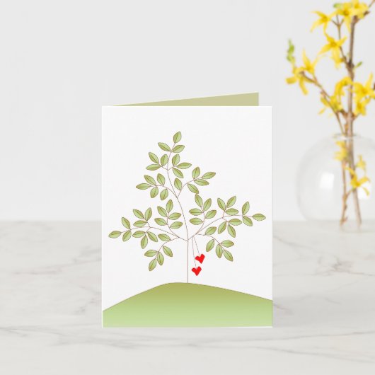 Einfach Liebe-Baum-freier Raum Notecard Karte (Gelbe Blume)