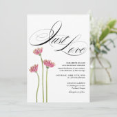 Einfach Liebe Florale Wildblumen QR-Code-Hochzeit Einladung (Stehend Vorderseite)