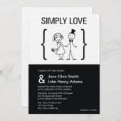 Einfach Liebe Hochzeitseinladung Einladung (Vorne/Hinten)