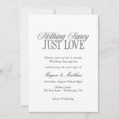 Einfach Liebe Hochzeitsempfang Einladung (Vorderseite)