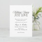 Einfach Liebe Hochzeitsempfang Einladung (Stehend Vorderseite)