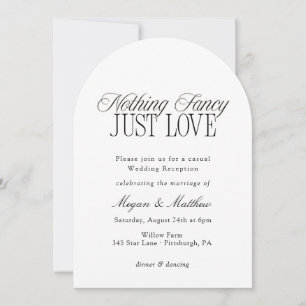 Einfach Liebe Hochzeitsempfang Einladung