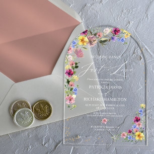 Einfach Liebe Intime Hochzeit  Acryleinladungen