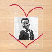 Einfach Liebe Rotes Herz Foto Valentinstag Acryleinladungen (Vorderseite)