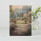 Einfach Liebe Rustikale Landgarten-Hochzeit QR-Cod Einladung (Stehend Vorderseite)