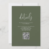 Einfach Liebe Rustikale Landgarten-Hochzeit QR-Cod Einladung (Rückseite)