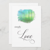 "EINFACH LIEBE Rustikale Waldwälder Einladung (Vorne/Hinten)