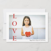 Einfach Liebe Valentinstag Foto Flachkarte Feiertagskarte (Vorderseite)