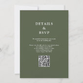 Einfach Liebe Wald Blumen Mason Jar QR Code Hochze Einladung (Rückseite)