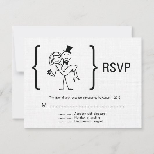 Einfach Liebe Wedding RSVP Card Karte (Vorderseite)
