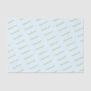 Einfach Light Blue Vielen Dank Gold Seidenpapier
