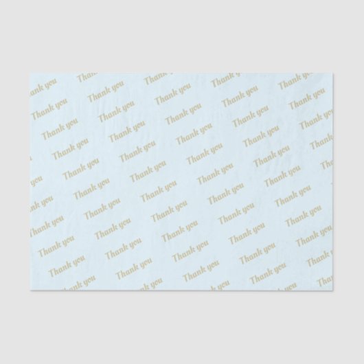 Einfach Light Blue Vielen Dank Gold Seidenpapier (Vorderseite)