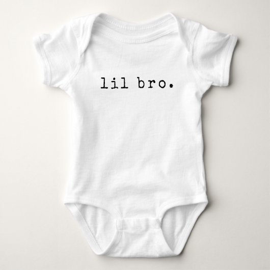 Einfach "lil bro". Geschwister Baby Strampler (Vorderseite)