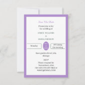 Einfach Lila anpassbar Save The Date (Vorderseite)