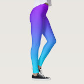 Einfach Lila bis blauer Farbverlauf Leggings (Rechts)