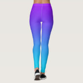 Einfach Lila bis blauer Farbverlauf Leggings (Rückseite)