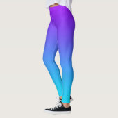 Einfach Lila bis blauer Farbverlauf Leggings (Links)