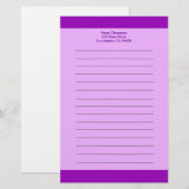 Einfach lila briefpapier (Vorne/Hinten)