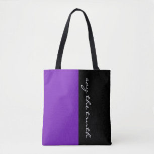 Einfach LILA Farben und Text Tasche