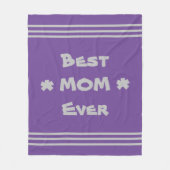 Einfach Lila Grau "Best Mama Ever" Fleecedecke (Vorderseite)