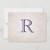 Einfach Lila Heart Leaf Tree Save the Date Peachy (Rückseite)