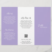 Einfach Lila Lavendel zeitgenössischer QR-Code Mod Flyer (Vorne)