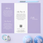 Einfach Lila Lavendel zeitgenössischer QR-Code Mod Flyer (Einzeln)