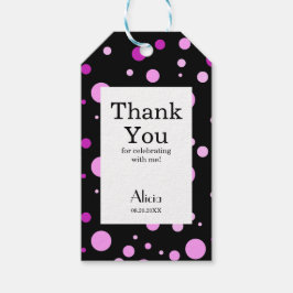 Einfach Lila Lilac Polka Dot Black Vielen Dank Geschenkanhänger