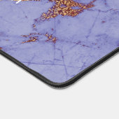 Einfach Lila Marmorlogo Gold Navy ID672 Schreibtischunterlage (Ecke)